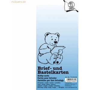 5 x Ludwig Bähr Briefkarten DINlang einfach VE=25 Stück weiß