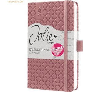 Sigel Wochenkalender Jolie ca. A6 Hardcover dusty red 2026