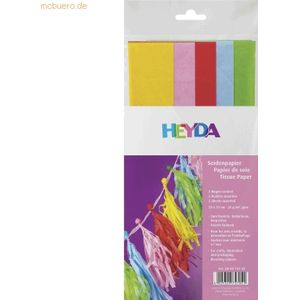 10 x Heyda Seidenpapier 50x70cm 18g/qm VE=5 Bögen farbig sortiert