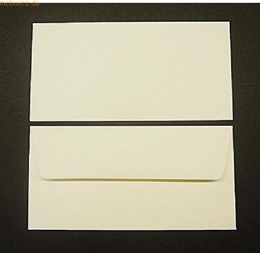 Blanke Briefumschläge DINlang 100g/qm gummiert VE=100 Stück ivory