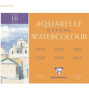 4 x Clairefontaine Aquarellblock 18x24cm 300g fein