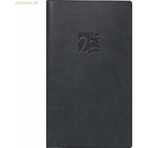 Rido Taschenkalender int. 8,7x15,3cm 1 Woche/2 Seiten Kunstleder schwa