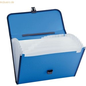 Soennecken Fächertasche DIN A4 12 Fächer Polypropylen blau
