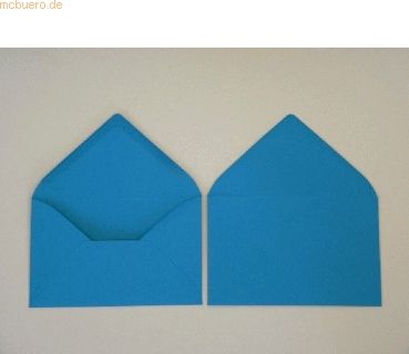 Blanke Briefumschläge 110x156mm 120g/qm gummiert VE=100 Stück azurblau