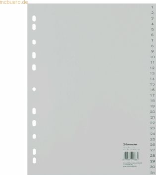 Soennecken Register 1525 DIN A4 1-31 volle Höhe PP grau