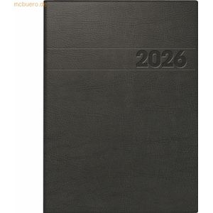 Brunnen Buchkalender 796 A5 1 Woche/2 Seiten Kunststoff schwarz 2026