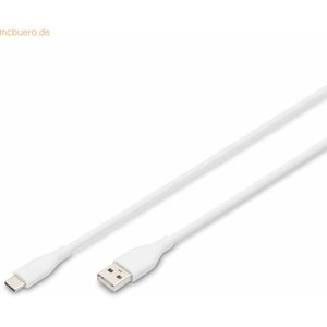 Assmann DIGITUS USB-C Silikon Anschlusskabel, 2m, weiß