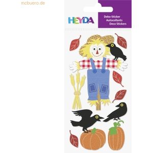6 x Heyda Sticker-Etikett Herbst 11 Stück bunt