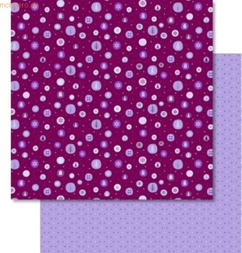 Ludwig Bähr Scrapbook Paper Winterzauber flieder/brombeer 12x12 Zoll V
