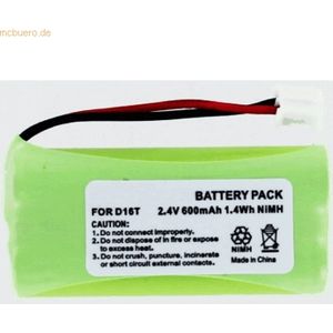 k.A. Akku für Uniden DECT6 3000 NiMH 2,4 Volt 600 mAh grün