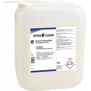 HygoClean Saurer Klarspüler für Spülmaschinen 10l