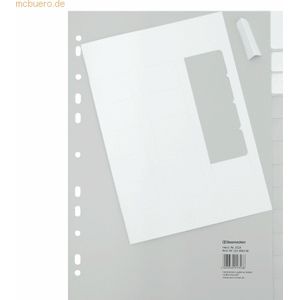 Soennecken Register 1516 DIN A4 blanko volle Höhe 10 Blatt PP grau