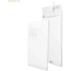 Tex Faltentasche 30123508 C4 130g mit Fenster haftklebend weiß 100 Stü
