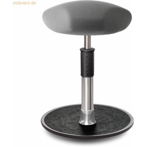 Ongo Sitz- Stehhocker Free Regular Triangel Gestrick Grau chrom /schwa