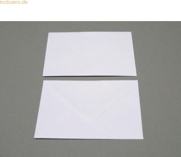 Blanke Briefumschläge 102x146mm 90g/qm gummiert VE=1000 Stück weiß
