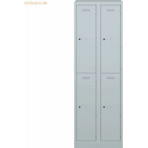 Bisley Garderobenschrank Primary Locker BxHXT 600x1800x500mm lichtgrau