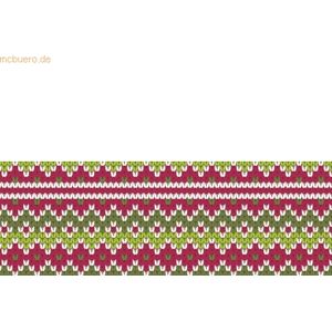 10 x Ludwig Bähr Motiv-Fotokarton 300g/qm 49,5x68cm Strickmuster rot/g