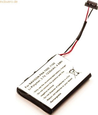 k.A. Akku für Navigon Transonic PNA 7100 Li-Pol 3,7 Volt 1200 mAh schw