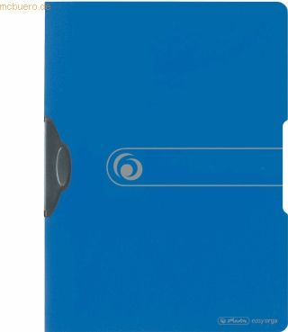 Herlitz Cliphefter Express-Clip PP A4 blau opak to go