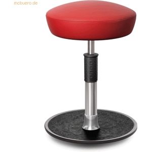 Ongo Sitz- Stehhocker Free Regular Hutsitz Boxmark Leder Rot chrom /sc