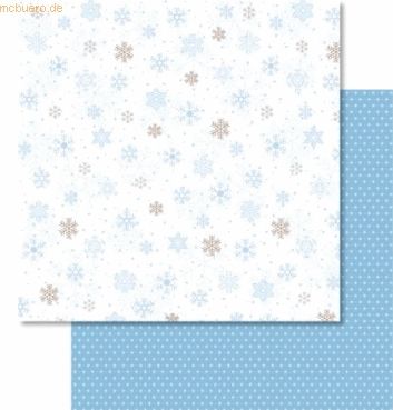 Ludwig Bähr Scrapbook Paper Classic Christmas blau/braun12x12 Zoll VE=