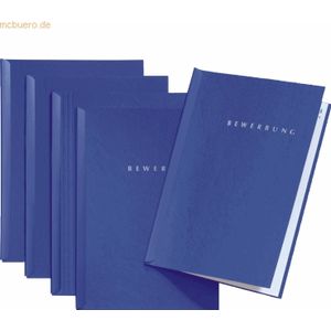 10 x Pagna Bewerbungsset Start blau: 5 Klemmschienen + 5 Vorder- Rückd