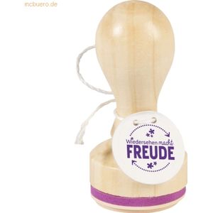 3 x Heyda Motivstempel rund 'Wiedersehen' 3,2cm