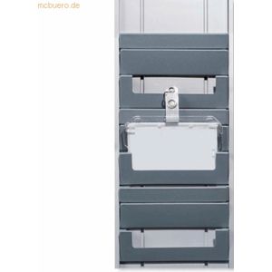 Ultradex Chipkartentafel C mit 45mm Sichtbereich H840xB115x21mm anthra