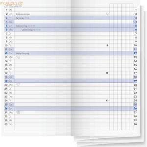 Brunnen Ersatzkalendarium 740 für Faltkalender 7,8x15,3cm 1 Monat/2 Se