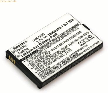 k.A. Akku für Emporia V35 Elegance Li-Ion 3,7 Volt 1000 mAh schwarz