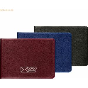 10 x Brunnen Adressbuch 8x7cm quer sortiert Kunststoff