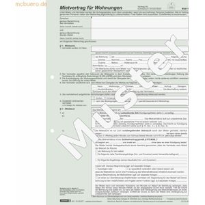 25 x Brunnen Mietvertrag Universal 3x2 Blatt selbstdurchschreibend