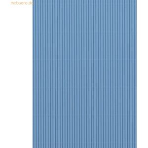 10 x Heyda Bastellwellkarton 300g/qm 50x70cm E-Welle himmelblau