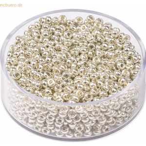 6 x Knorr prandell Rocailles 2,5 mm silber VE=13g