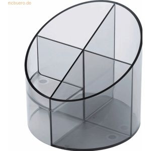 4 x Helit Multiköcher hochglanz grau transparent