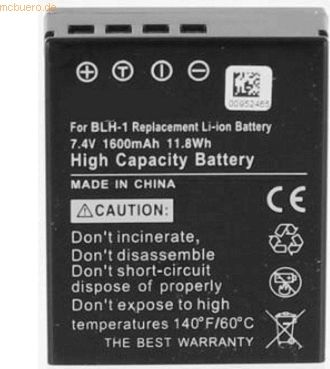 k.A. Akku für Olympus OM-D EM1X Li-Ion 7,4 Volt 1600 mAh schwarz
