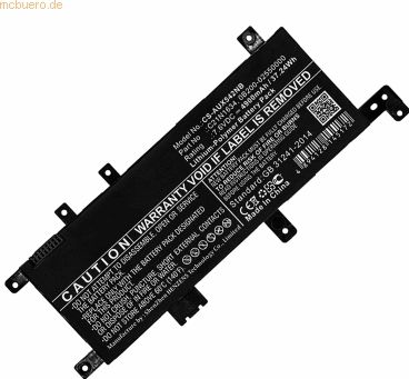 k.A. Akku für Asus A580UR8250 Li-Pol 7,6 Volt 4900 mAh schwarz