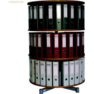 Reef Ordnerdrehsäule H123 cm 3 Etagen für 72 Ordner buche