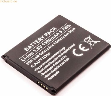 k.A. Akku für Samsung Galaxy S Duos 3 Li-Ion 3,8 Volt 1500 mAh schwarz