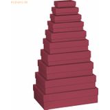 Stewo Geschenkbox One Colour VE=10 Stück Größen sortiert rot dunkel