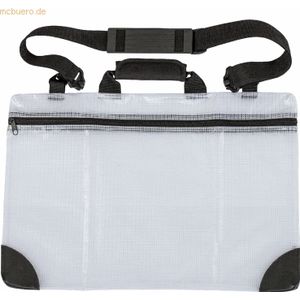 Rumold Mesh bag Tasche mit Schultergurt A3 transparent/schwarz