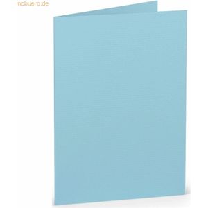 50 x Paperado Doppelkarte A6 hoch Aqua