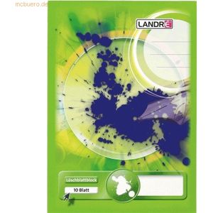 10 x Landre Löschblattblock A4 10 Blatt 70 g/qm gelbes Inhaltspapier