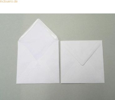 Blanke Briefumschläge 164x164mm 100g/qm gummiert VE=100 Stück weiß