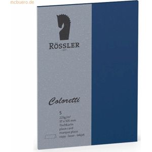 10 x Rössler Tischkarte Coloretti A7 VE=5 Stück Jeans