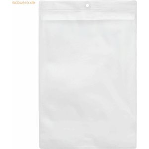 10 x Foldersys Plakat-Tasche A4 PVC mit Klappe Aufhängöse klar transpa