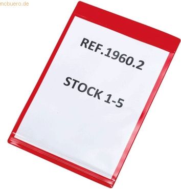 Tarifold Kennzeichnungshülle Dry-Zip A5 hoch PVC VE=10 Stück rot