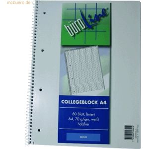 k.A. Kollegblock A4 70g/qm liniert VE=80 Blatt