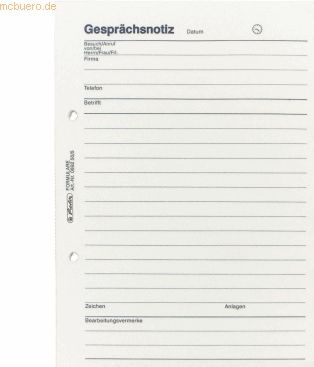 Herlitz Gesprächsnotizblock A5 50 Blatt