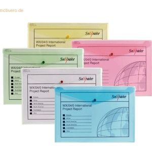 5 x Snopake Dokumententasche A3 classic farbig sortiert